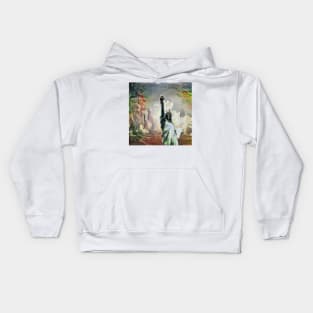 statue of liberty original color Kids Hoodie